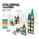 Magnetic Building Blocks (73pcs)Colourful Magnetic Pipeline building blocks - Creative 3D Construction Blocks, STEM Educational Toy for Kids, 3+ years