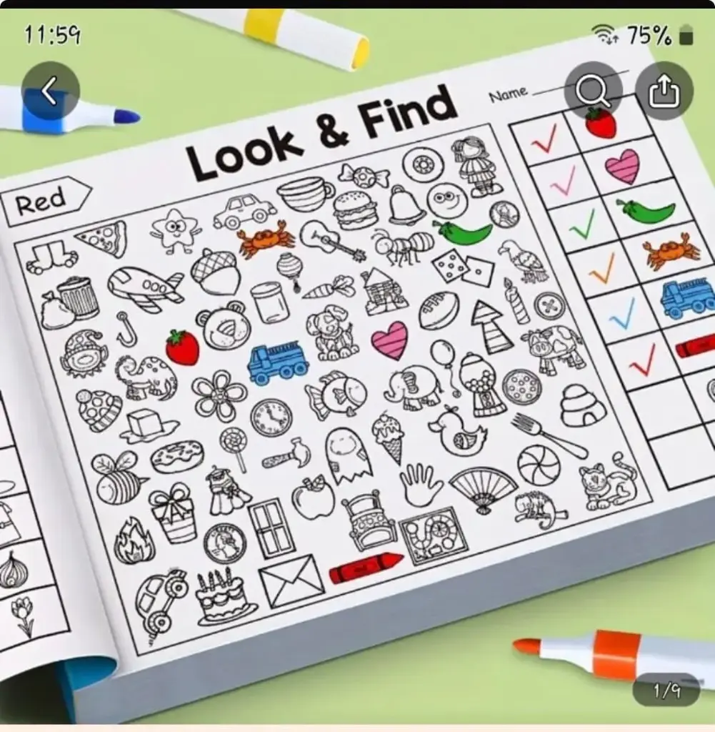 Look and Find Colouring Book