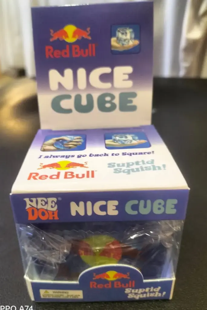 Redbull- NeeDoh Cube, Stress Relief decompression toy, slow rising, 5.5cm