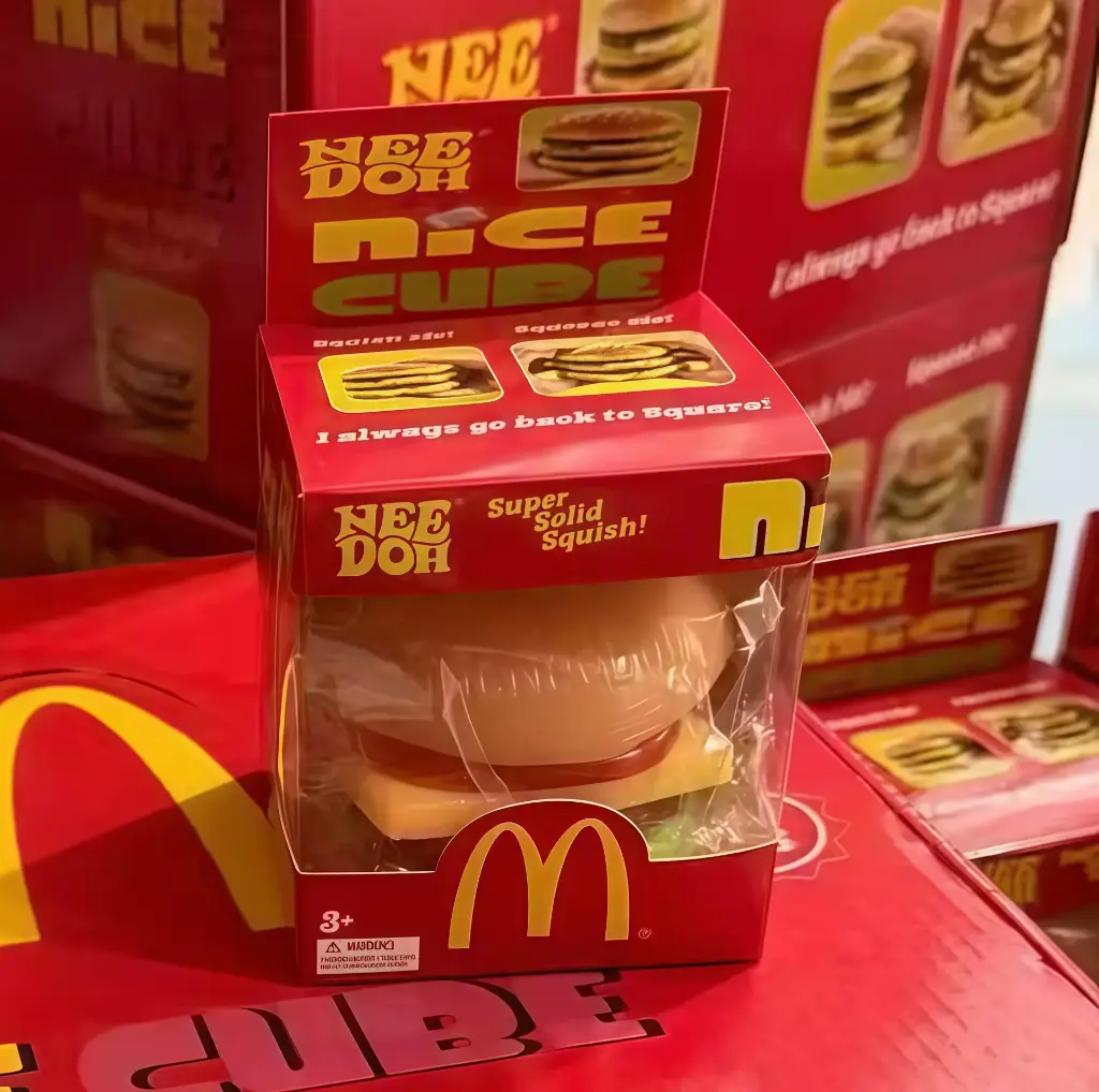Burger Squishy Toy - NeeDoh, Stress Relief decompression toy, slow rising