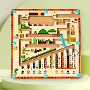Magnetic Bead Maze Game for Kids – Wooden Montessori Learning Toy with Magnetic Stylus, Counting & Color Recognition, Fine Motor Skills, Focus & Problem Solving