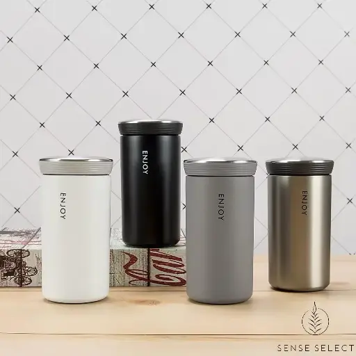 Stainless Steel 360ml Water Bottle, Coffee Mug/Tumbler, Double Insulated with wide mouth and Lid