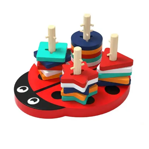 Lady Bug - Geometric Sorter Learning Activity, Cognitive learning, color and shape recognition
